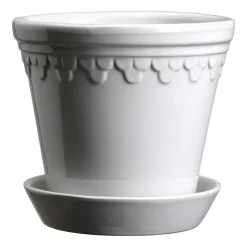 Maceta esmaltada Københavner Ø14 cm, Mineral White