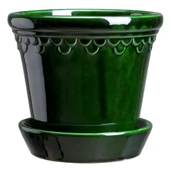 Maceta esmaltada Københavner Ø12 cm, verde