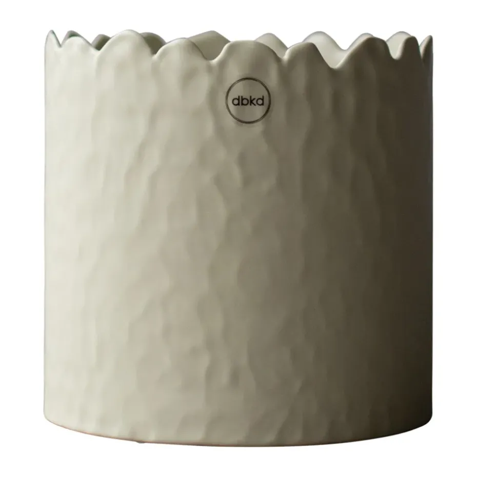 Maceta Flowery Ø16 cm, Creme