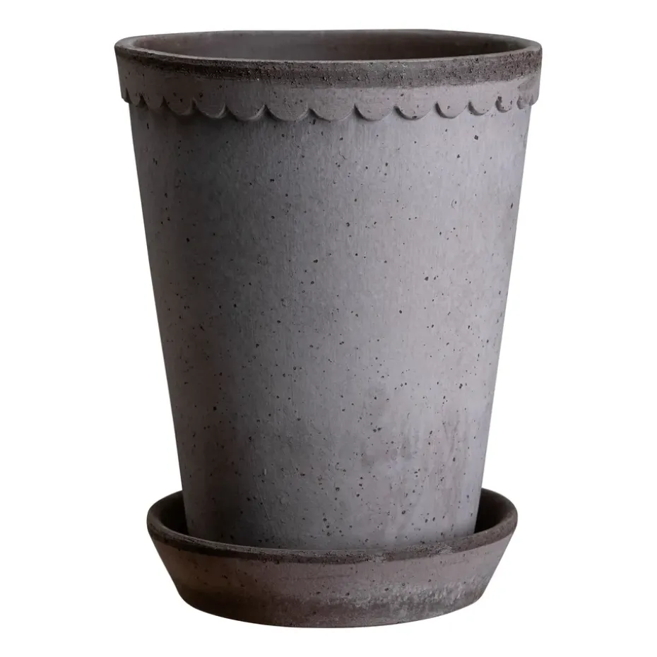 Maceta Helena alta Ø14 cm, gris