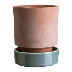 Maceta Hoff, Ø16 cm, Raw Rosa-Misty Blue