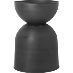 Maceta Hourglass grande Ø50 cm, negro-gris oscuro