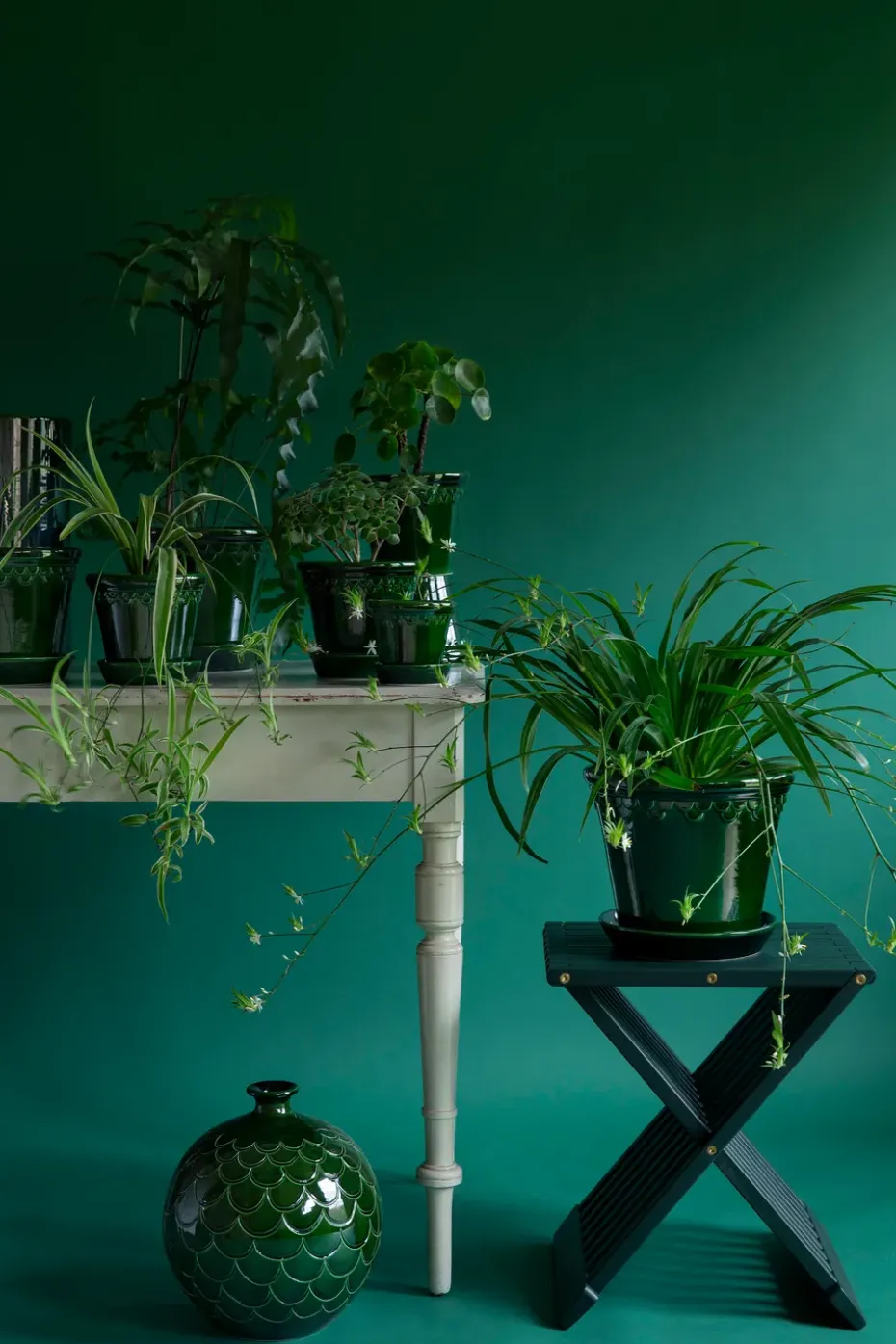 Maceta Københavner esmaltada Ø16 cm, verde