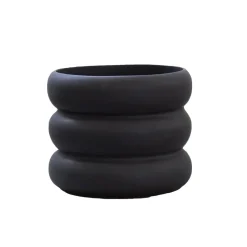 Maceta Mud negro, pequeña, Ø 10 cm