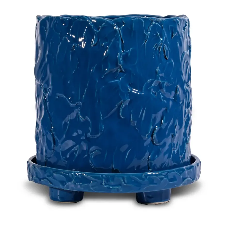 Maceta Muddy L Ø23 cm, Azul