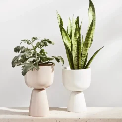 Maceta Nappula Ø15,5 cm altura 23 cm, blanco