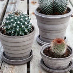 Maceta Planet Mars Ø12 cm, gris