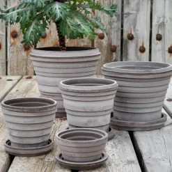 Maceta Planet Mars Ø12 cm, gris