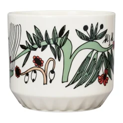 Maceta Puutarhurit Ø12x14 cm, Verde-blanco-rojo