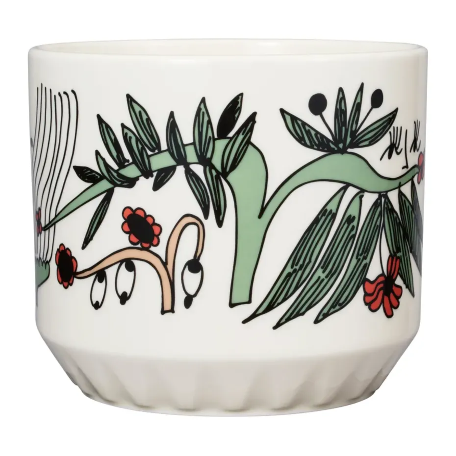 Maceta Puutarhurit Ø12x14 cm, Verde-blanco-rojo