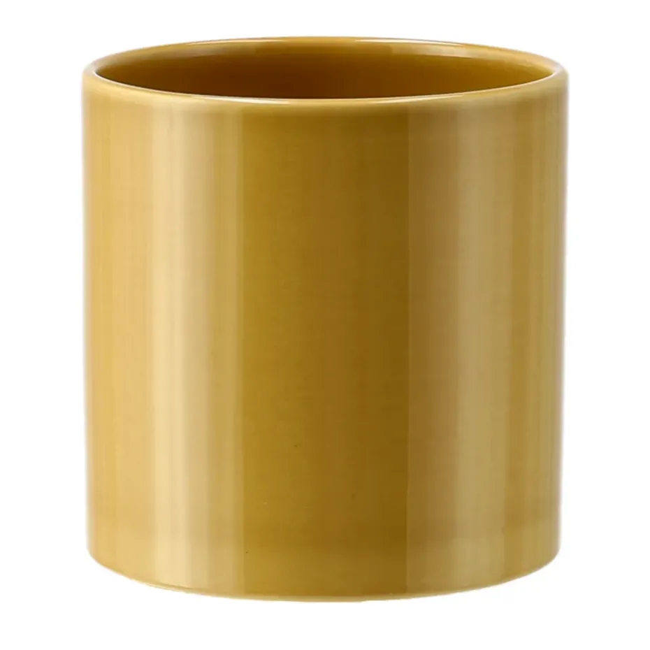 Maceta Sleek Ø12 cm, Mostaza