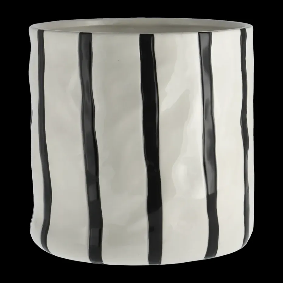 Maceta Thrive Ø20 cm, Blanco-negro