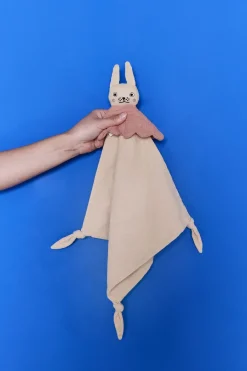 Manta con peluche Ninka Rabbit 40x40 cm, Beige