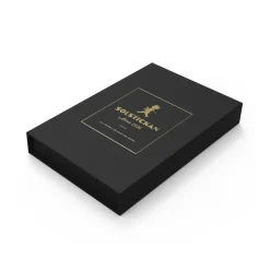 Manta ignífuga Solstickan 16x2,7x25 cm, Negro-oro