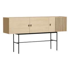 Mesa auxiliar Array, 180 cm, Roble pigmentado blanco