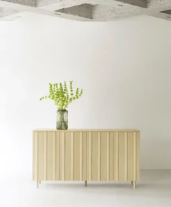 Mesa auxiliar Rib 45x159 cm, Oak
