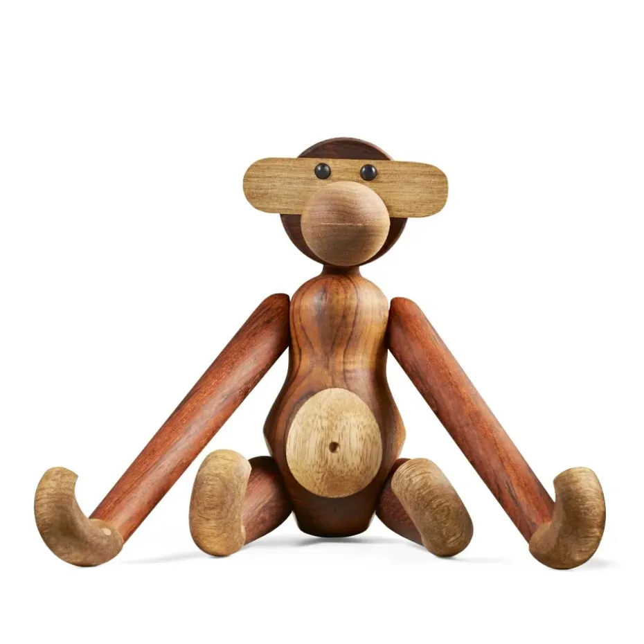 Mono de madera mediano, Teca-madera de limba