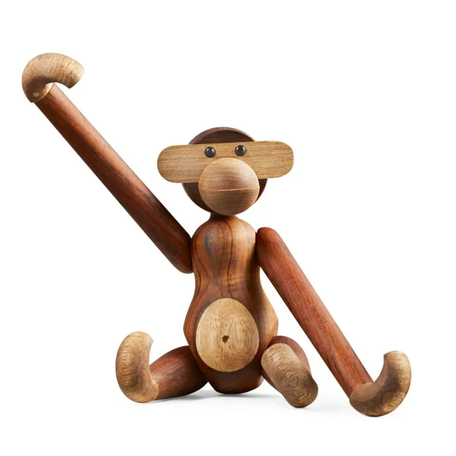 Mono de madera mediano, Teca-madera de limba