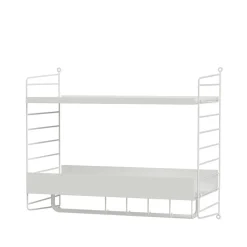 Panel de pared String, Blanco, 50x30 cm, paquete de 2