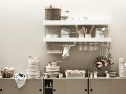 Panel de pared String, Blanco, 50x30 cm, paquete de 2