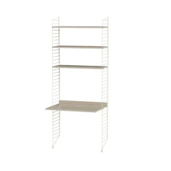 Panel de suelo String, Beige, 200x30 cm, paquete de 2