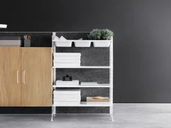 Panel de suelo String, Blanco, 115x30 cm, paquete de 2