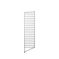 Panel de suelo String, Negro, 115x30 cm, paquete de 1