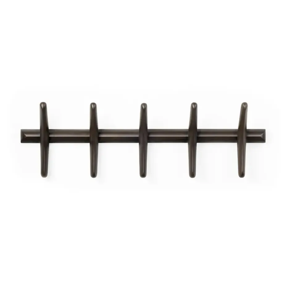 Percha PI 70 cm, Caoba teñida de marrón oscuro