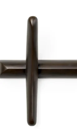 Percha PI 70 cm, Caoba teñida de marrón oscuro