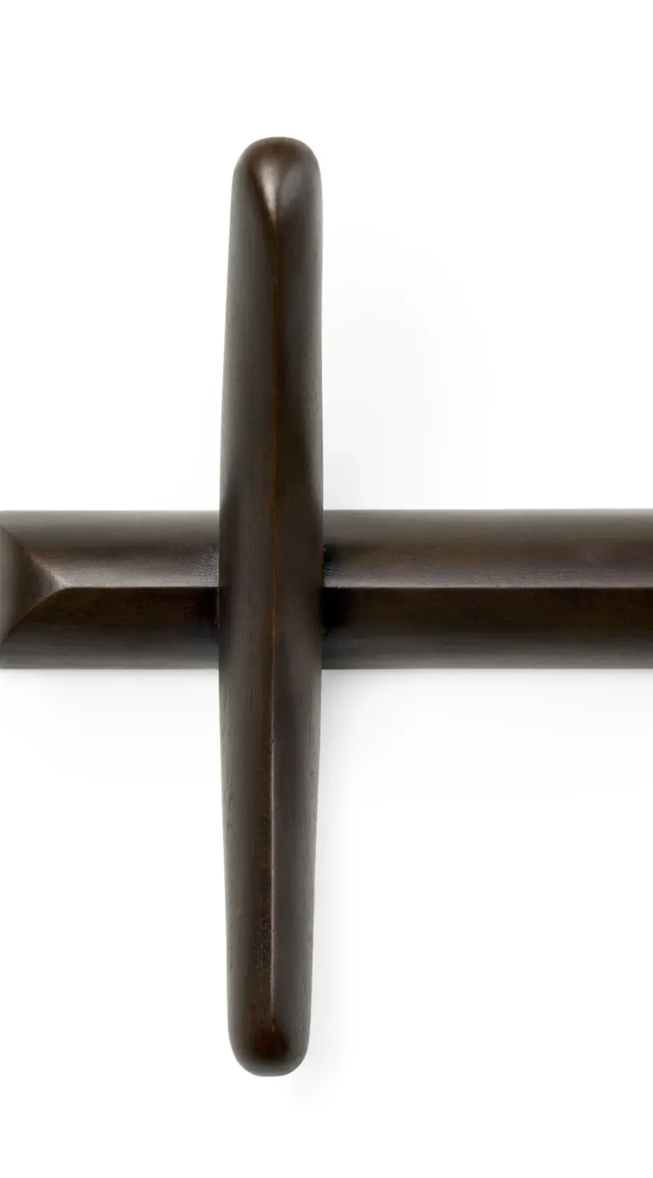 Percha PI 70 cm, Caoba teñida de marrón oscuro