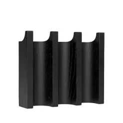 Perchero Column, Oak black lacquered