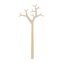 Perchero de pared Tree wall Special Edition 194 cm, Pino con acabado blanco