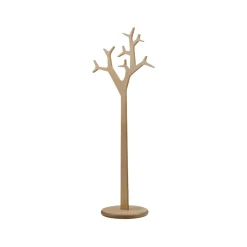 Perchero de suelo Tree, Roble lacado transparente