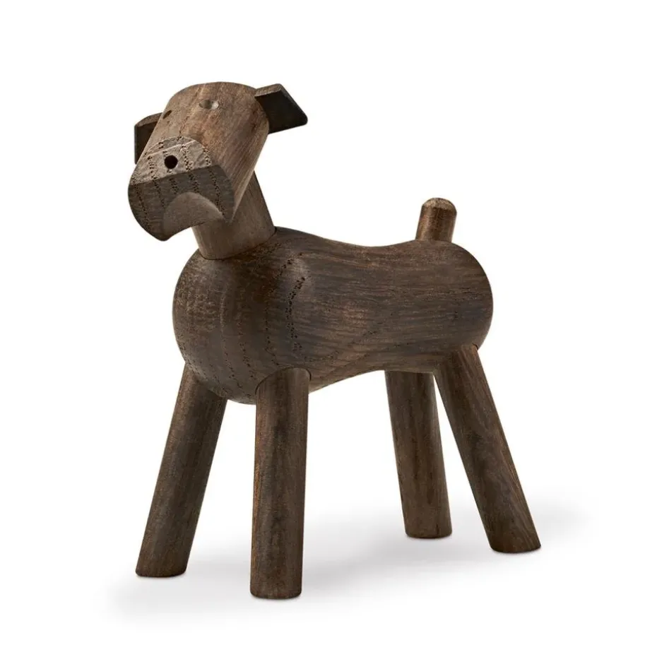 Perro Tim de madera, roble oscurecido