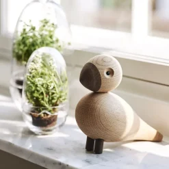 Pájaro Alfred de madera, roble
