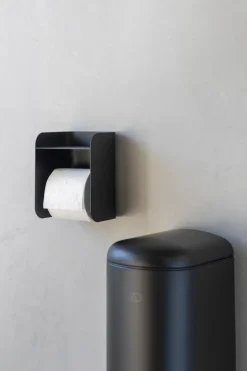 Portarrollos de papel higiénico Carry, Negro