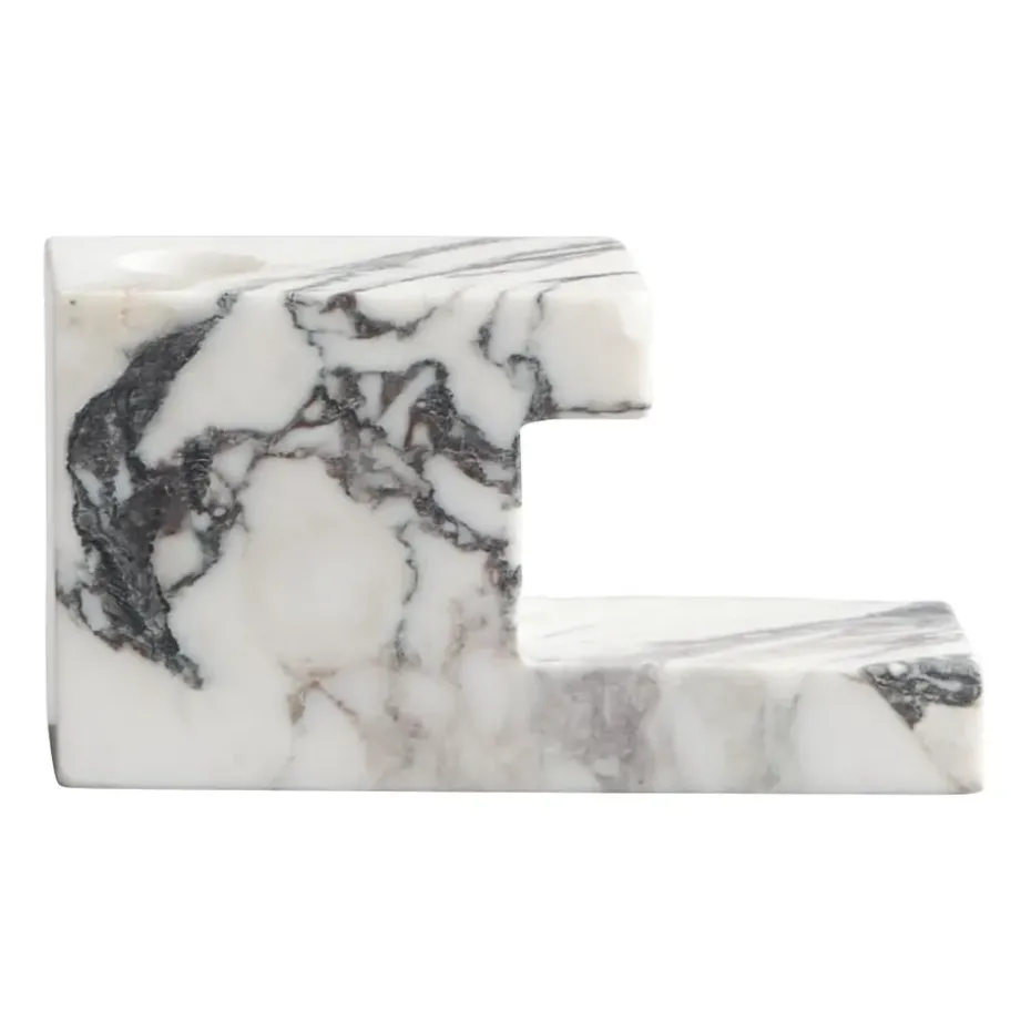 Portavelas bajo Brick 7,5x14 cm, Calacatta