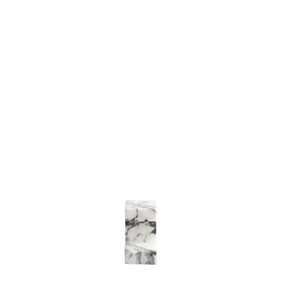 Portavelas bajo Brick 7,5x14 cm, Calacatta