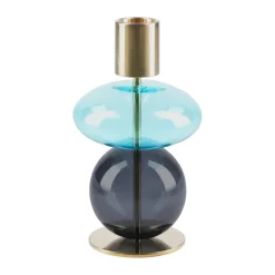 Portavelas Bubble 14 cm, Azul-smoke