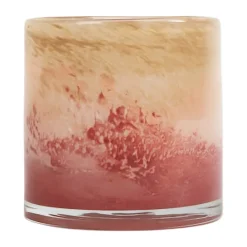 Portavelas Calore XS Ø10 cm, Rosa-beige-burdeos