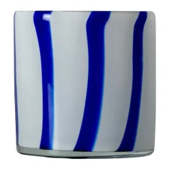 Portavelas Calore XS Ø10 cm, Blue-white