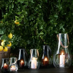Portavelas Design With Light smoke, 29 cm