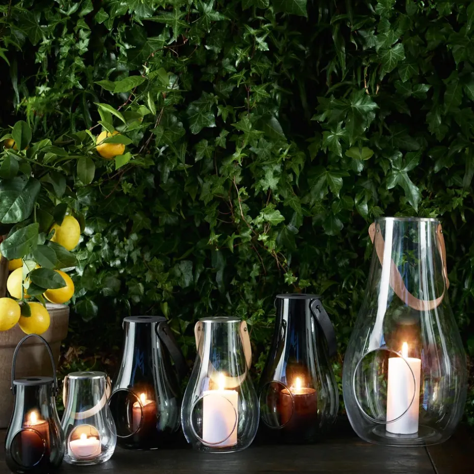 Portavelas Design With Light smoke, 16 cm