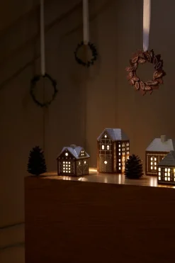 Portavelas Gingerbread casa, Christmas barn 11,5 cm