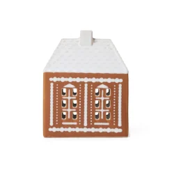 Portavelas Gingerbread medium 15 cm, Marrón