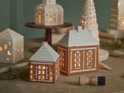 Portavelas Gingerbread small 11 cm, Marrón