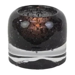 Portavelas Leah Ø7,5 cm, Negro