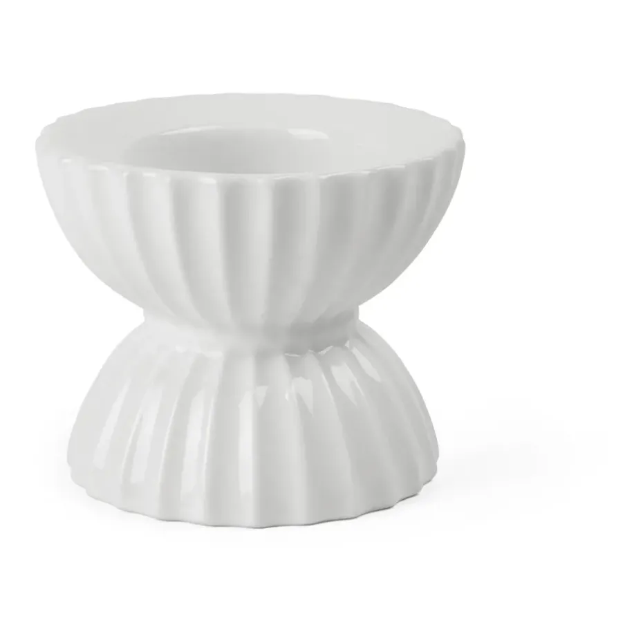 Portavelas Lyngby Tura Ø8 cm, blanco