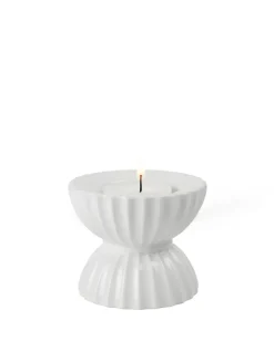 Portavelas Lyngby Tura Ø8 cm, blanco