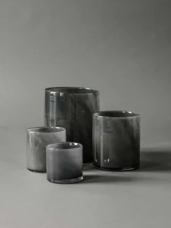 Portavelas Lyric L, gris oscuro